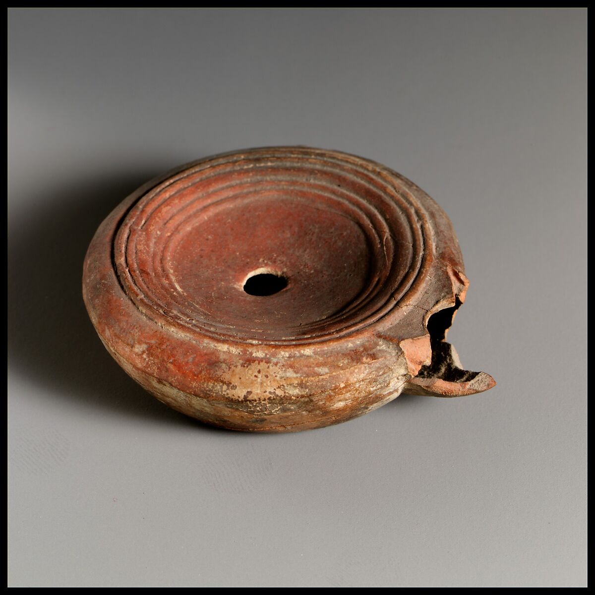 Terracotta oil lamp, Terracotta, Roman, Cypriot