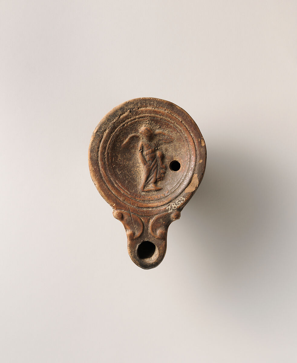 Terracotta oil lamp, Terracotta, Roman, Cypriot 