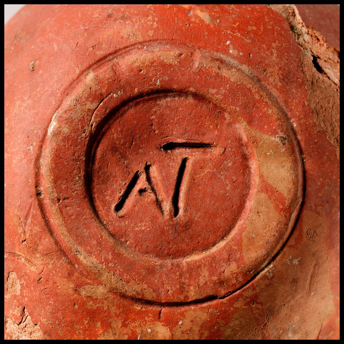 Terracotta oil lamp, Terracotta, Roman
