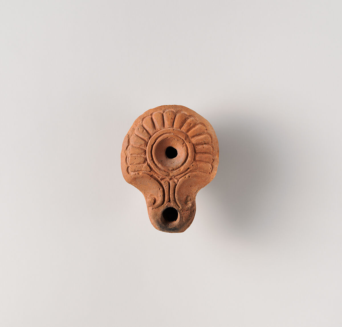 Terracotta oil lamp, Terracotta, Roman, Egyptian 