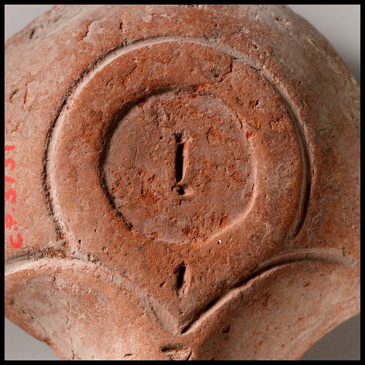 Terracotta oil lamp, Terracotta, Roman, Egyptian