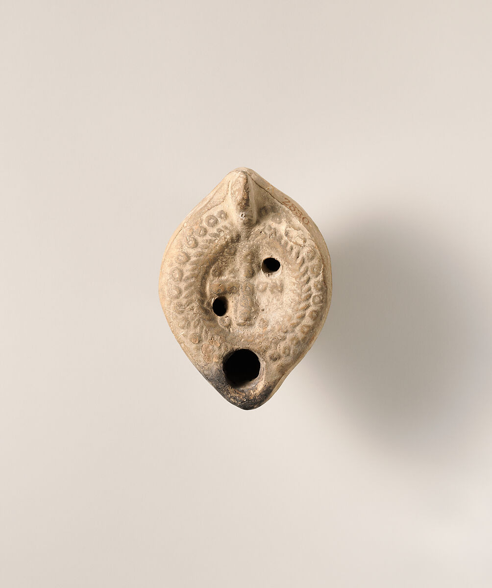 Terracotta oil lamp, Terracotta, Roman, Cypriot 