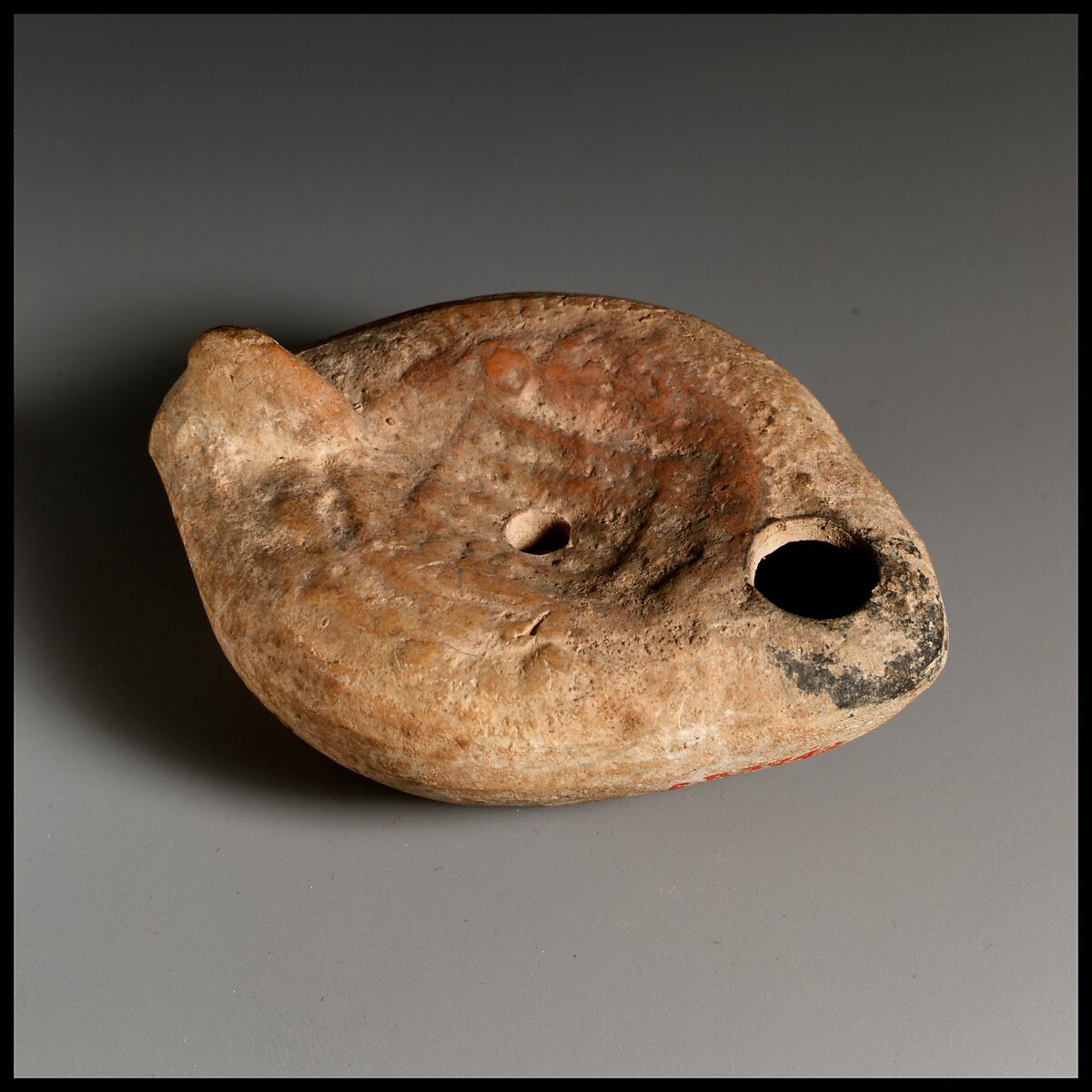 Terracotta oil lamp, Terracotta, Roman, Cypriot