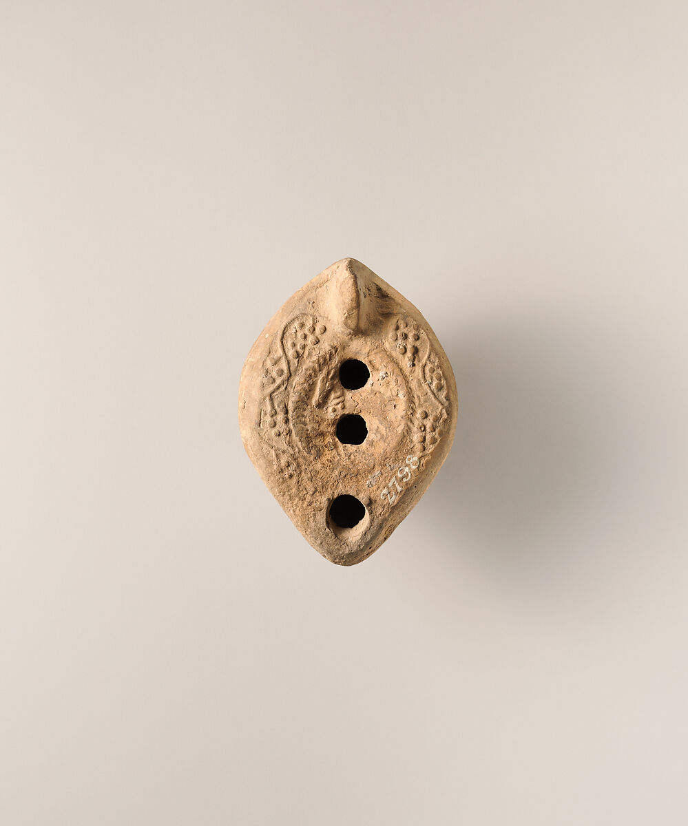 Terracotta oil lamp, Terracotta, Roman, Cypriot