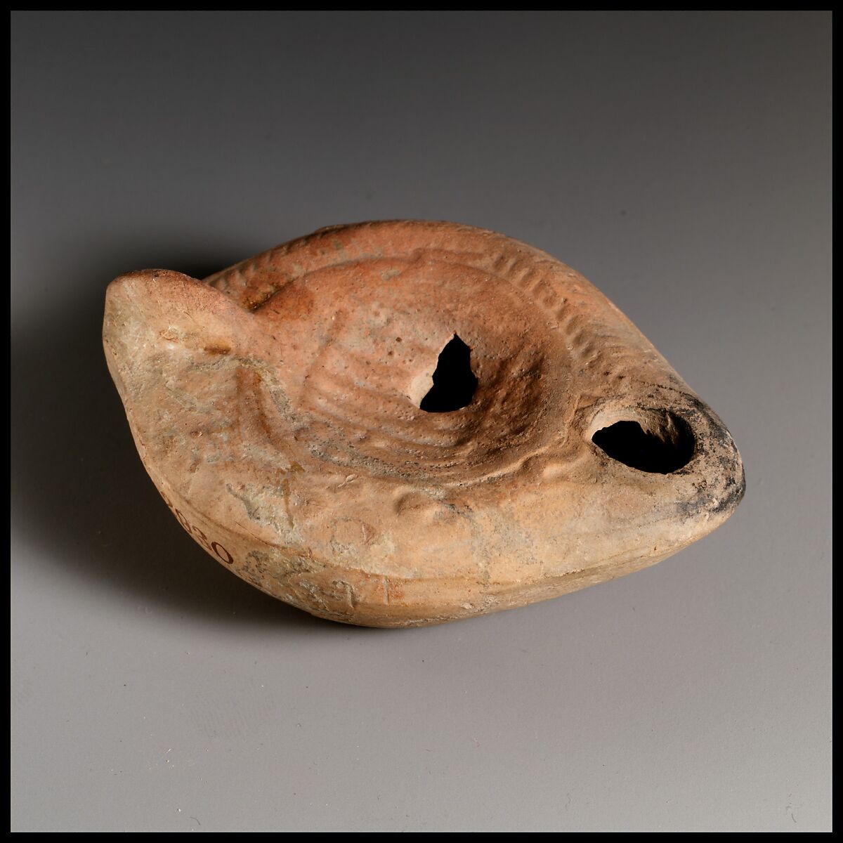 Terracotta oil lamp, Terracotta, Roman, Cypriot