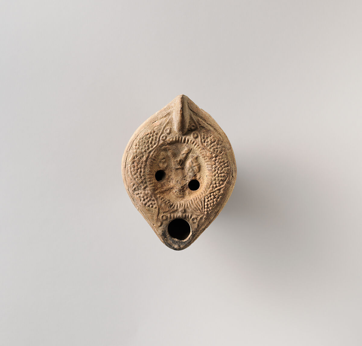 Terracotta oil lamp, Terracotta, Roman, Cypriot 