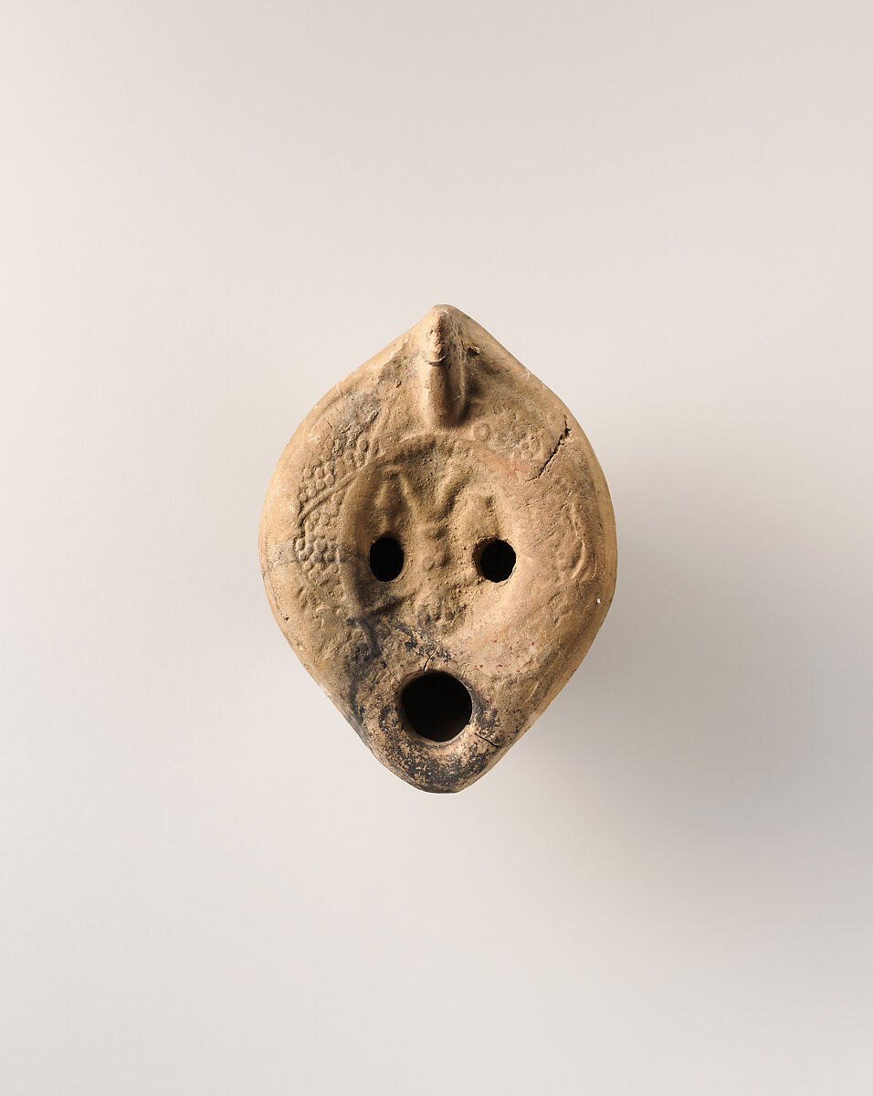 Terracotta oil lamp, Terracotta, Roman, Cypriot 