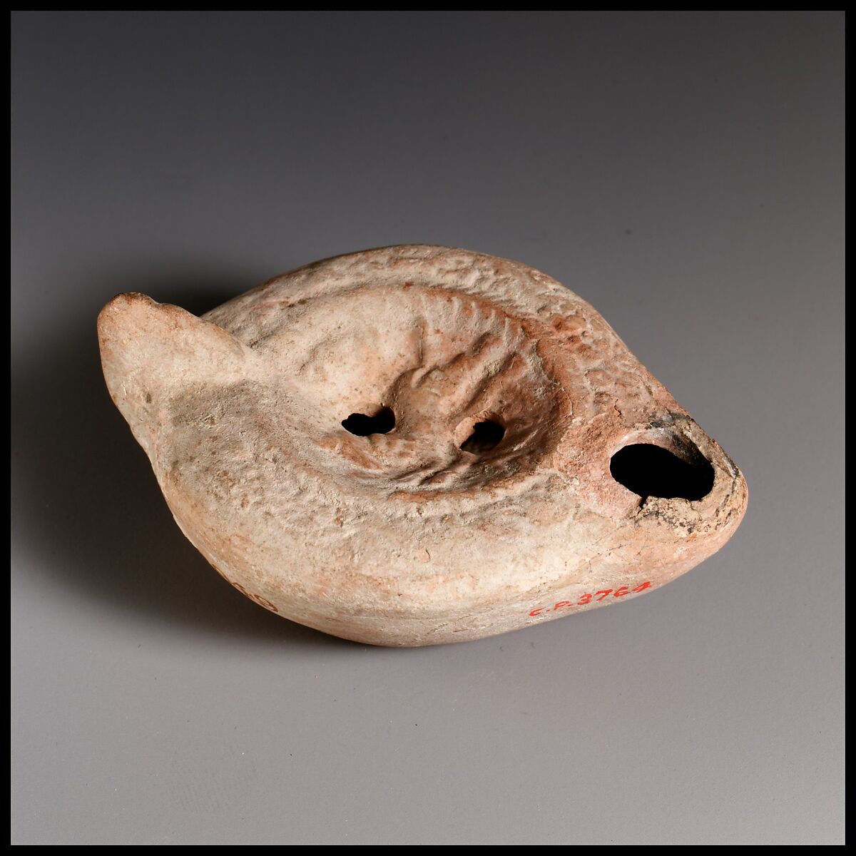 Terracotta oil lamp, Terracotta, Roman, Cypriot
