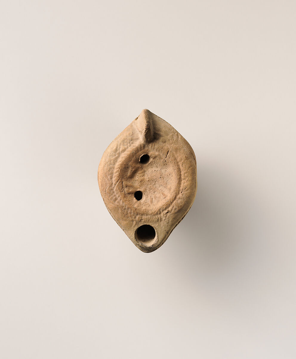 Terracotta oil lamp, Terracotta, Roman, Cypriot 