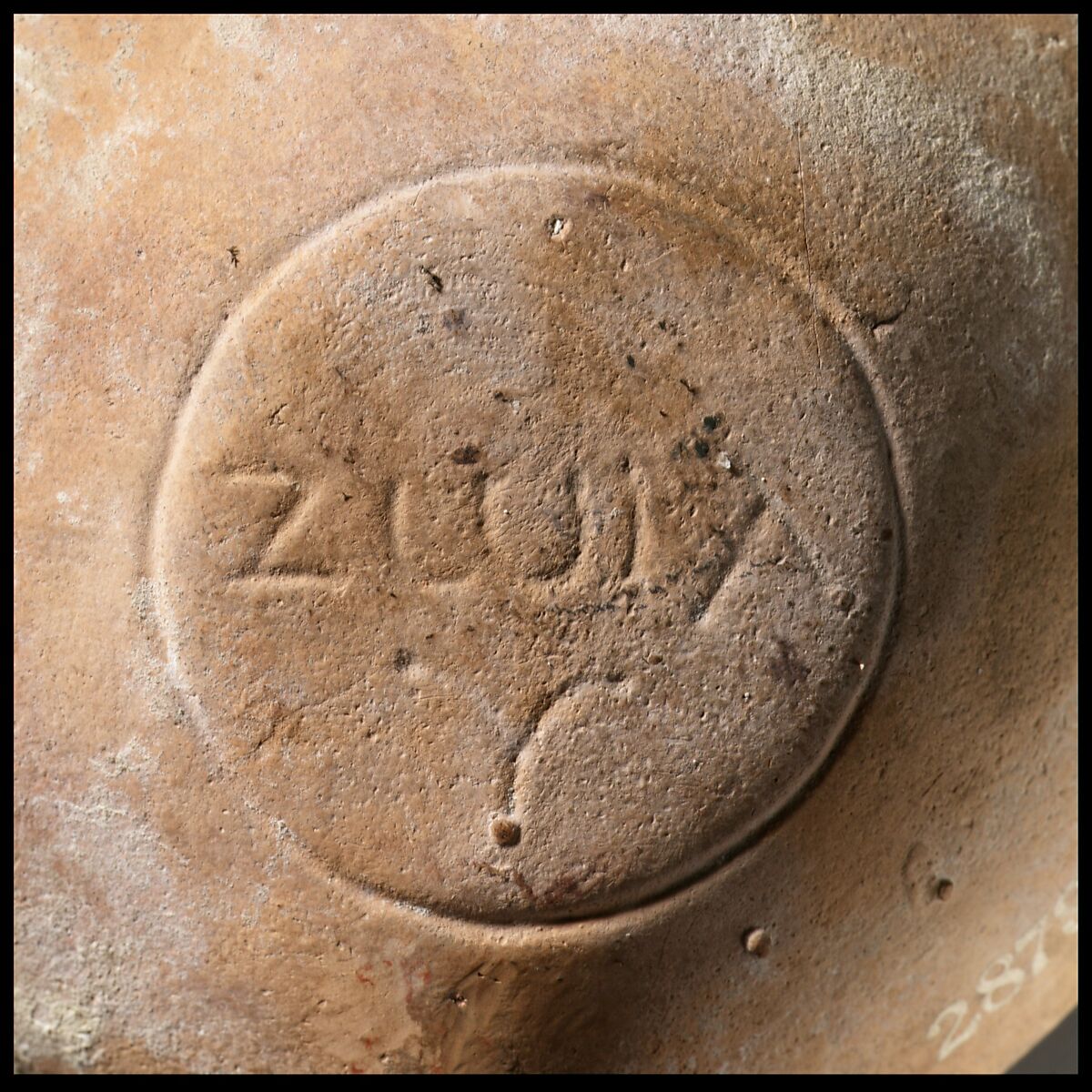 Terracotta oil lamp, Terracotta, Roman