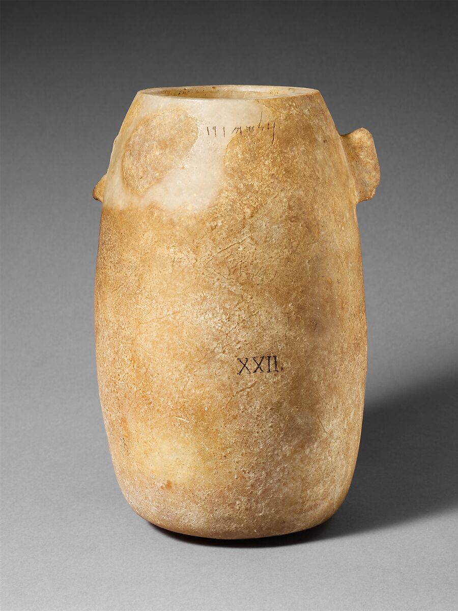 Alabaster inscribed "alabastron", Dark alabaster, Cypriot