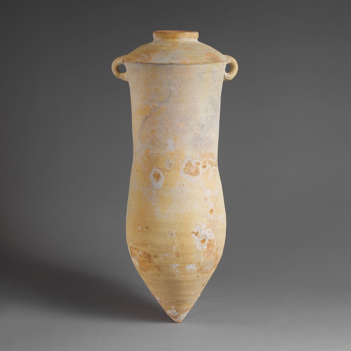 Terracotta amphora with Phoenician inscription, Clay, Cypriot 