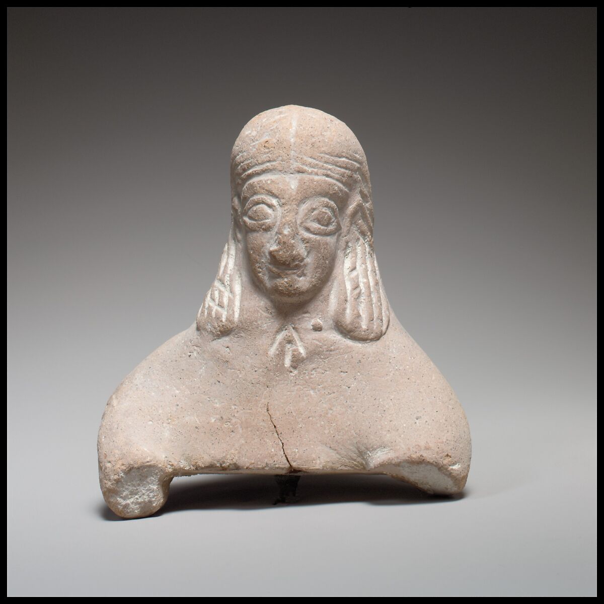 Terracotta female figurine fragment, Terracotta, Cypriot 