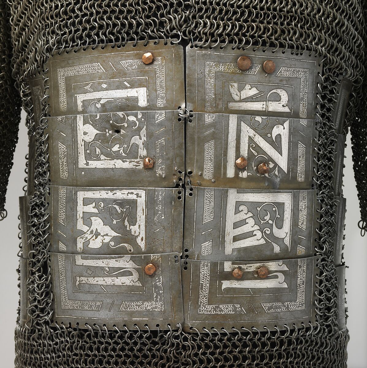 Shirt of Mail and Plate, Steel, iron, copper alloy, silver, Turkish, possibly Istanbul