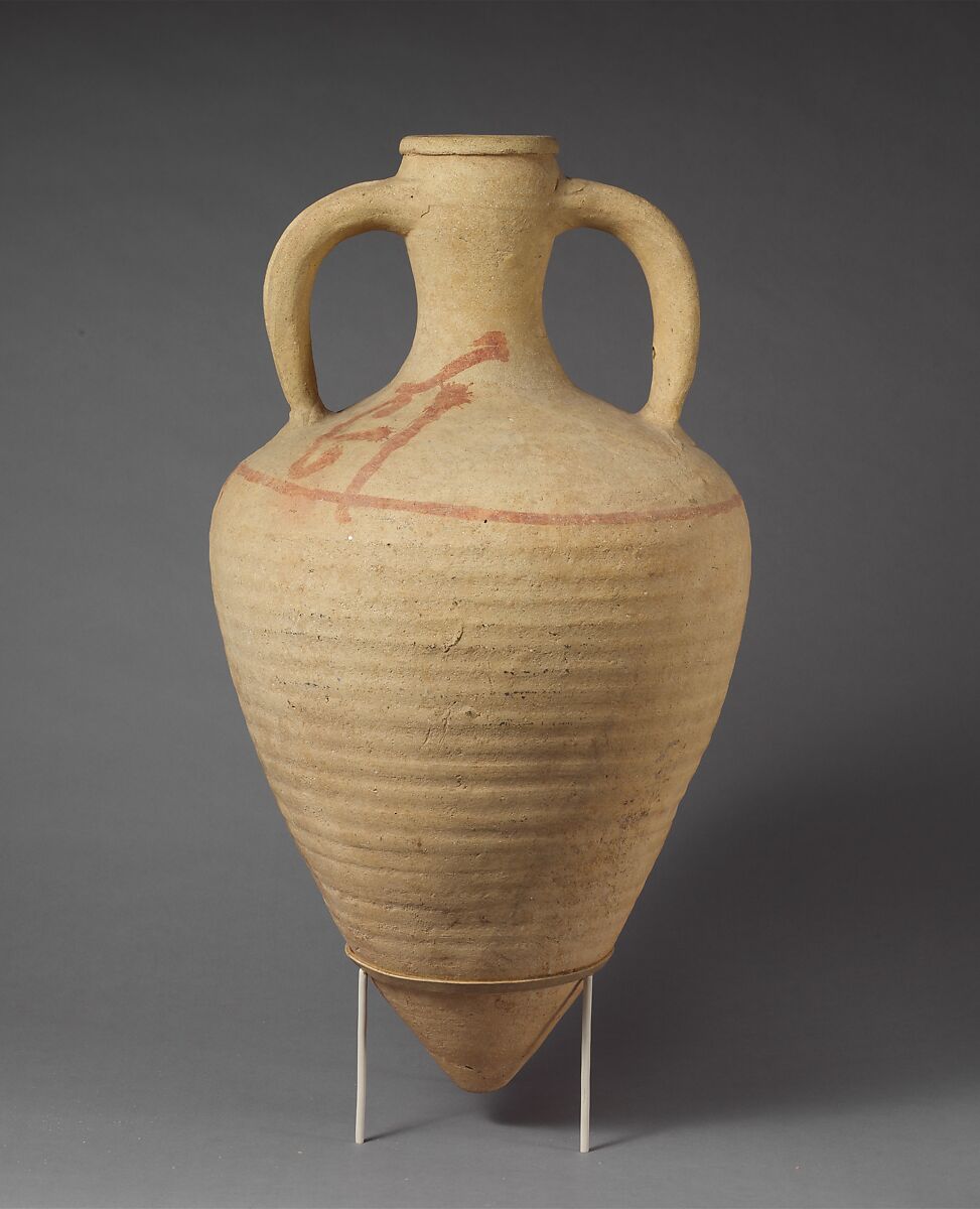 Terracotta amphora, Terracotta, Roman, Cypriot (?) 