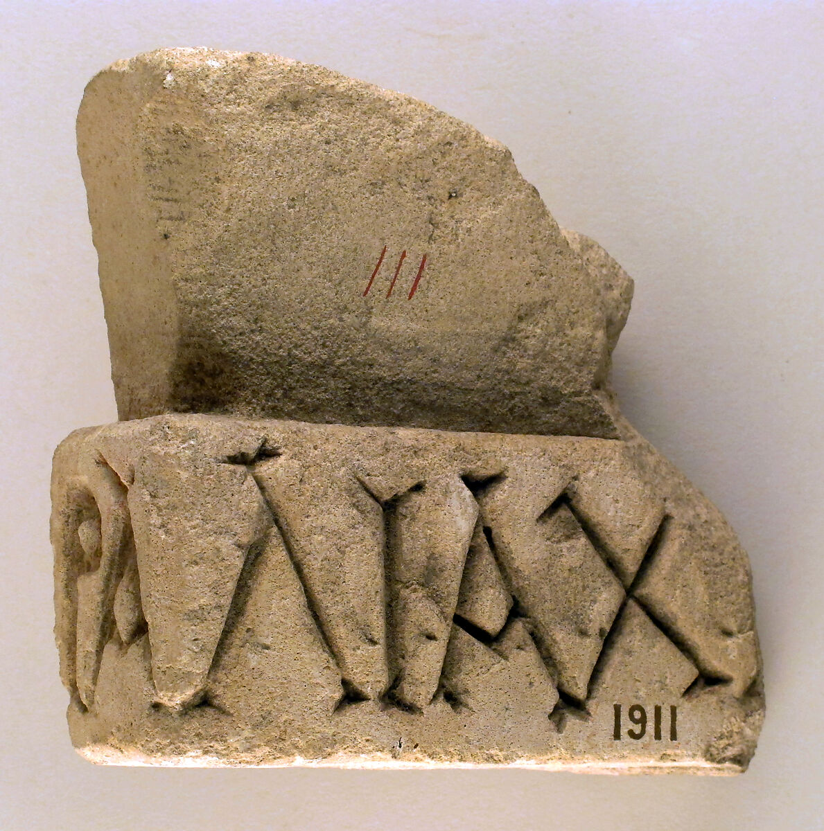 Inscribed limestone base, Limestone, Roman, Cypriot 
