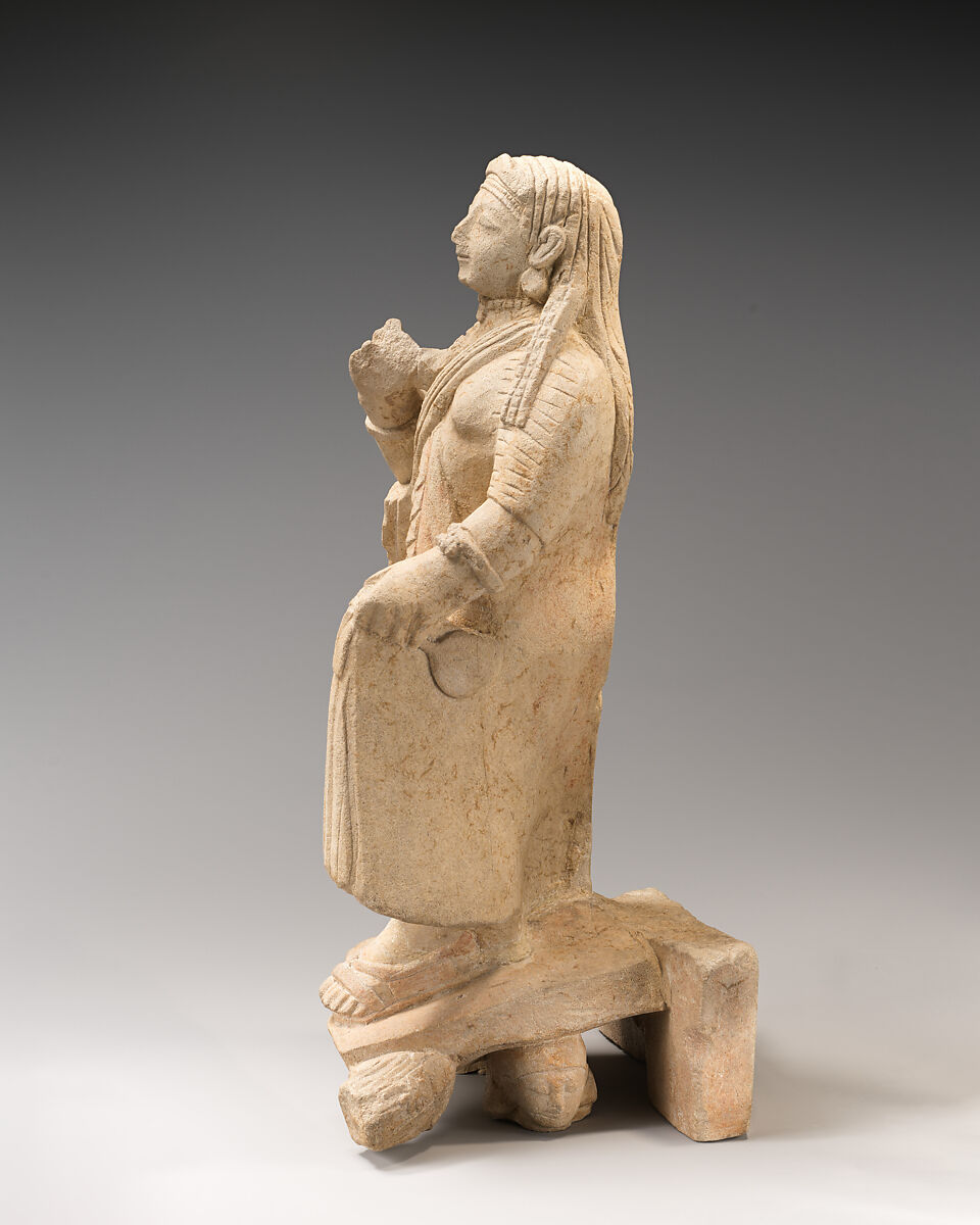 Limestone figure of a woman, Limestone, Cypriot