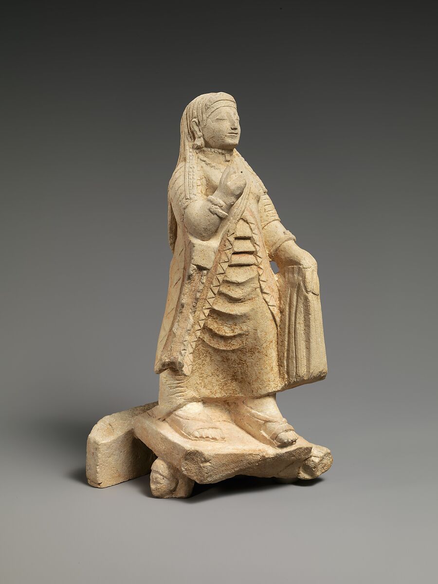 Limestone figure of a woman, Limestone, Cypriot 