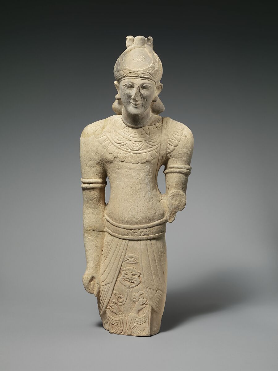 Limestone male figure in Egyptian dress, Limestone, Cypriot 