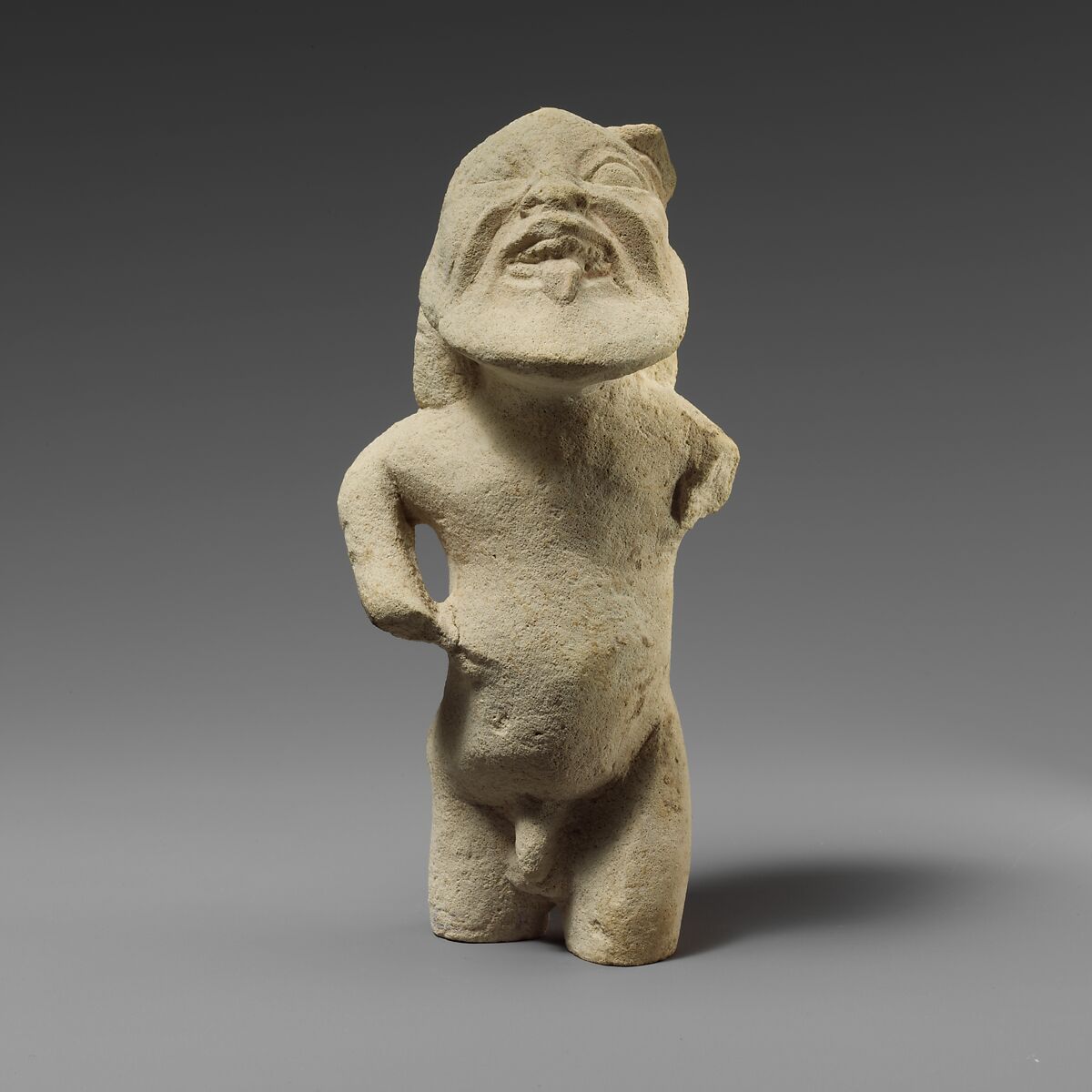 Limestone statuette of Bes, Limestone, Cypriot 