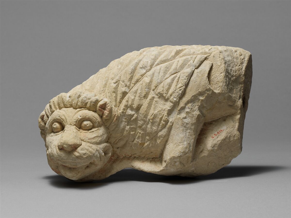 Limestone statue of a lion, Limestone, Cypriot 