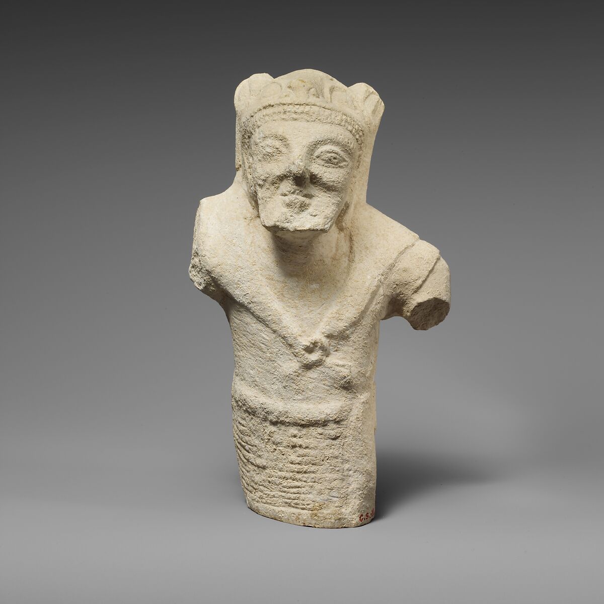 Limestone statuette of bearded Herakles, Limestone, Cypriot 