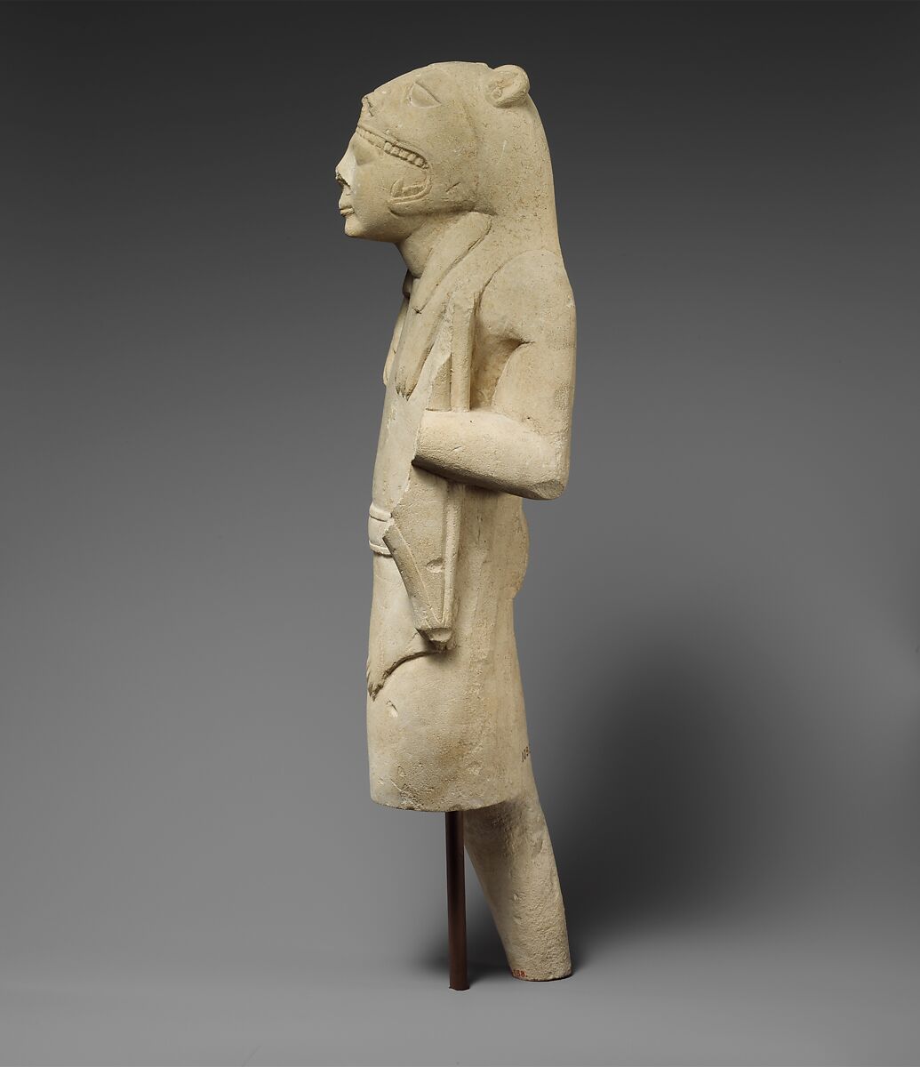 Limestone statuette of Herakles as an archer, Limestone, Cypriot