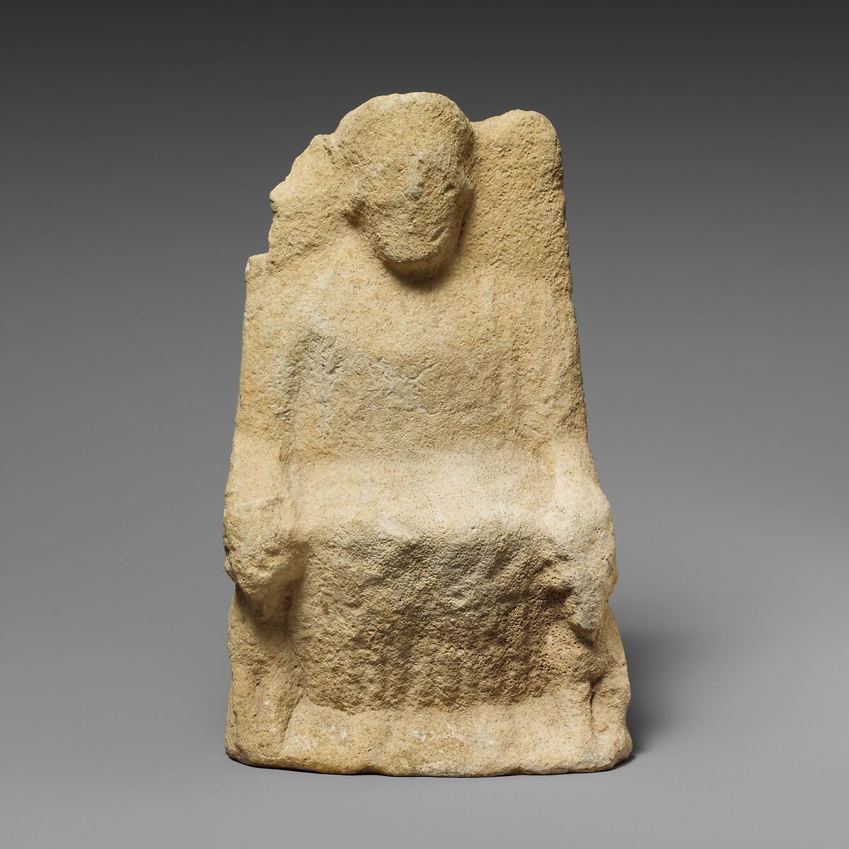 Limestone statuette of Zeus Ammon, Limestone, Cypriot 