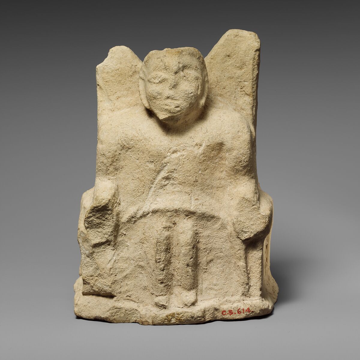 Limestone statuette of a seated Zeus Ammon | Cypriot | Classical or ...