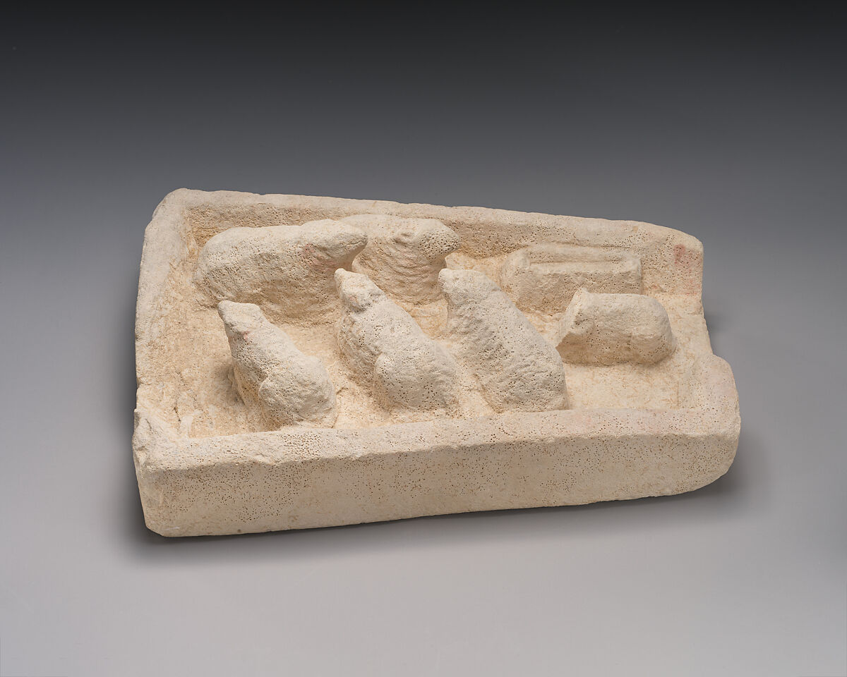 Limestone model of a sheepfold, Limestone, Cypriot 