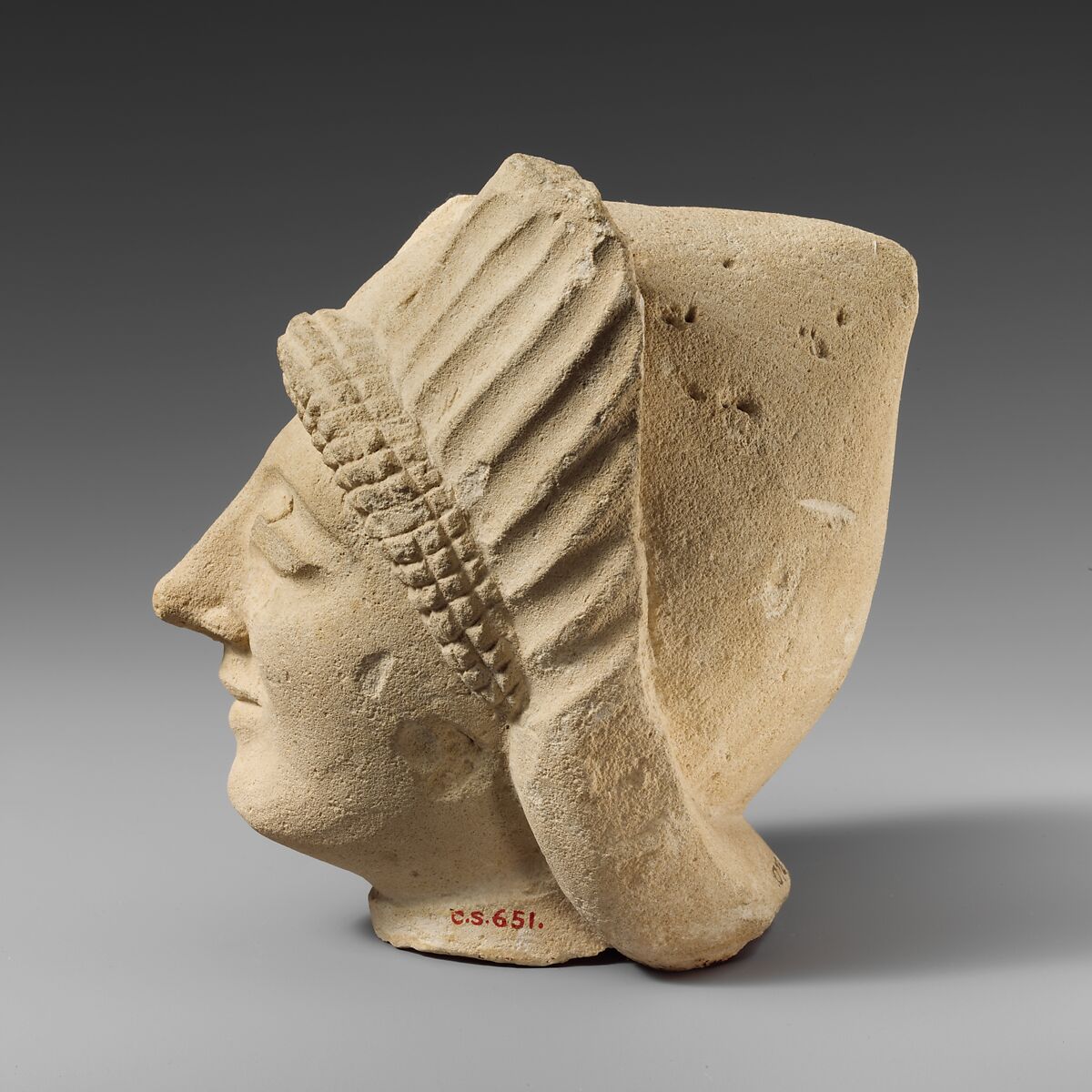 Limestone head of the god Hermes (?), Limestone, Cypriot