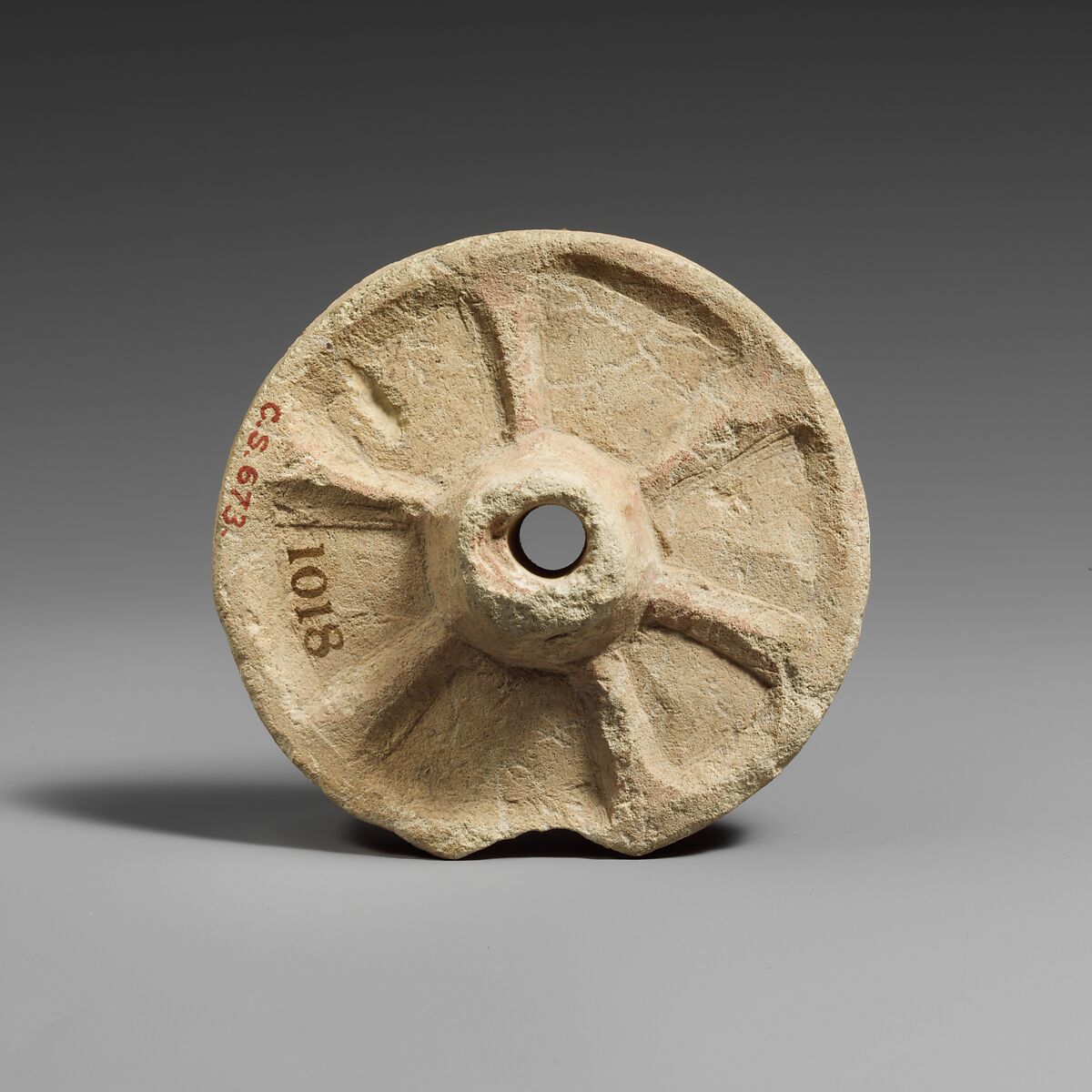 Limestone chariot wheel, Limestone, Cypriot 