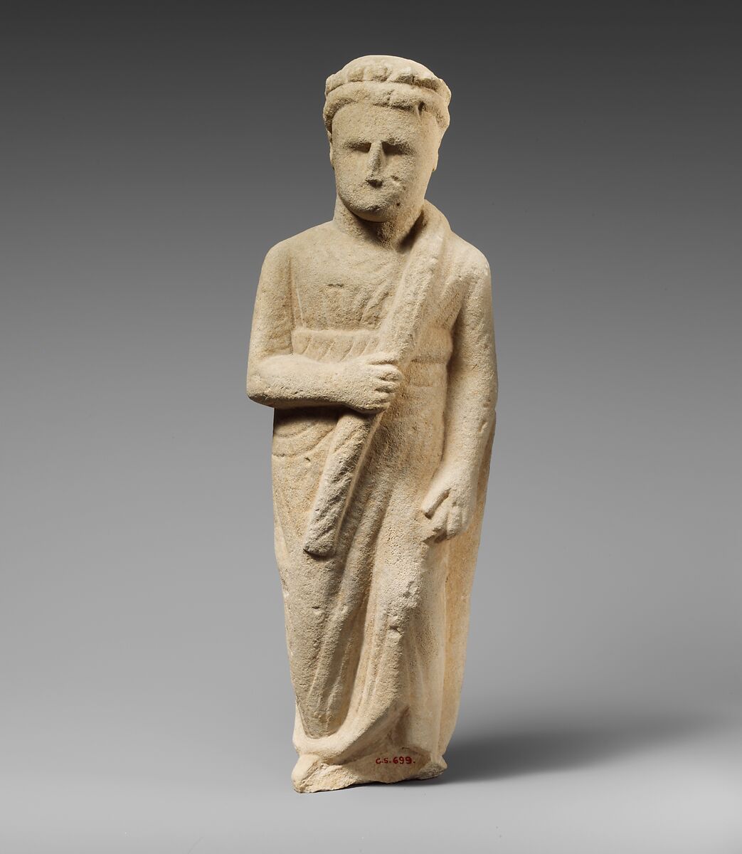 Limestone statuette of a boy, Limestone, Cypriot 