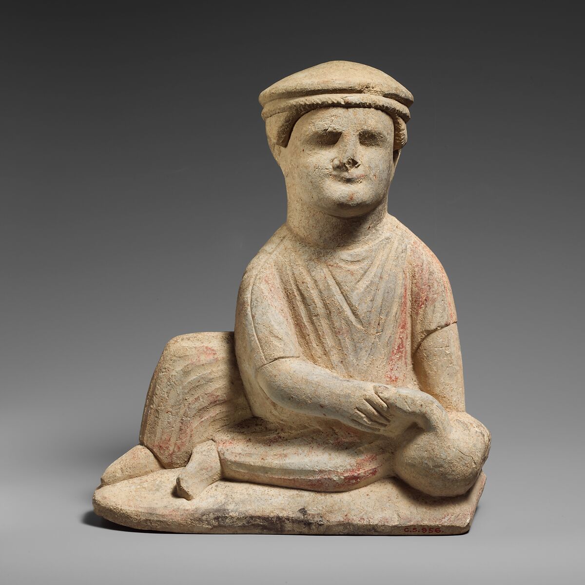 Limestone statuette of a temple boy, Limestone, Cypriot 