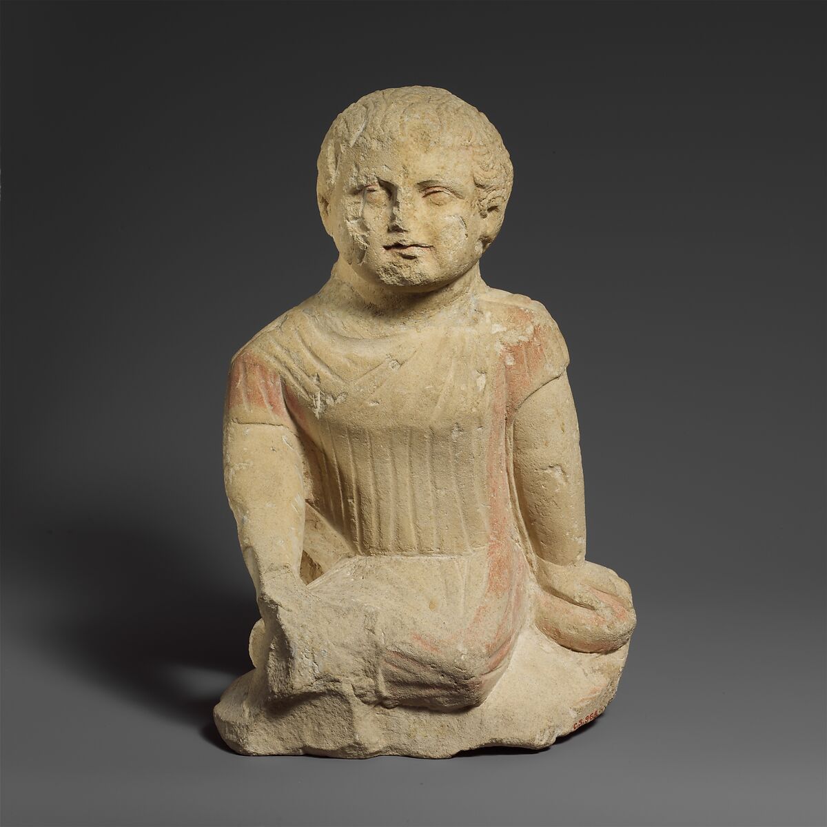 Limestone statuette of a temple boy, Limestone, Cypriot 