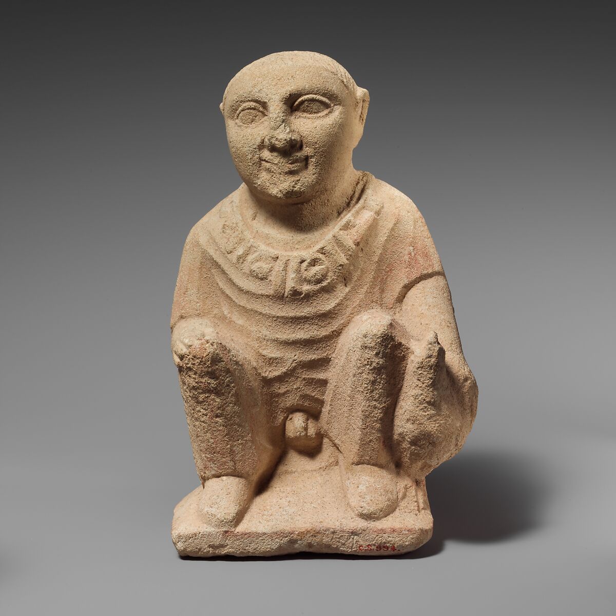 Limestone statuette of a temple boy, Limestone, Cypriot 