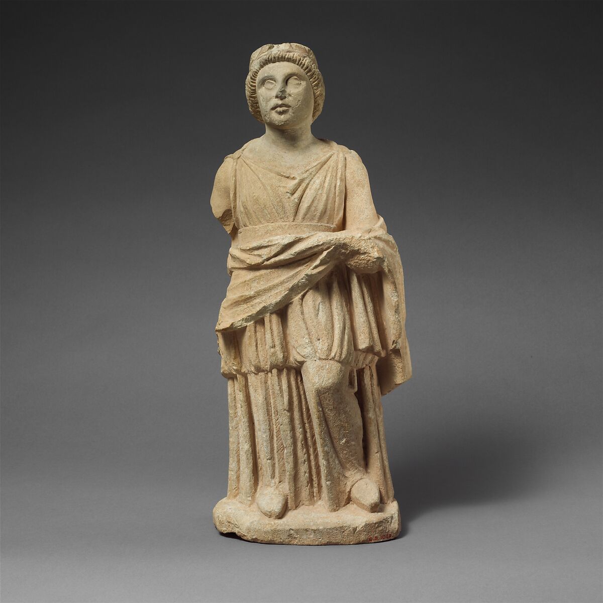 Limestone statuette of Apollo(?), Limestone, Cypriot 