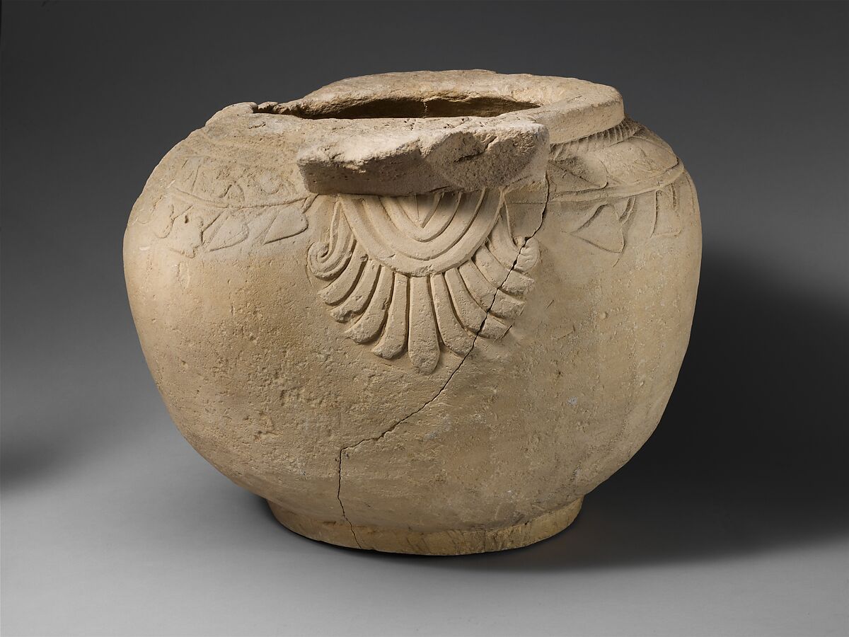 Limestone votive krater (mixing bowl), Limestone, Cypriot