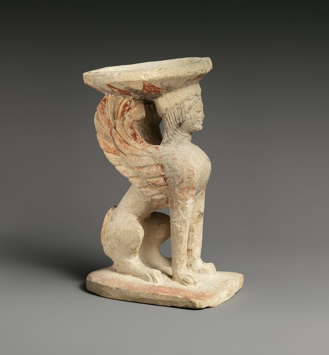 Limestone thymiaterion (incense burner), Limestone, Cypriot 