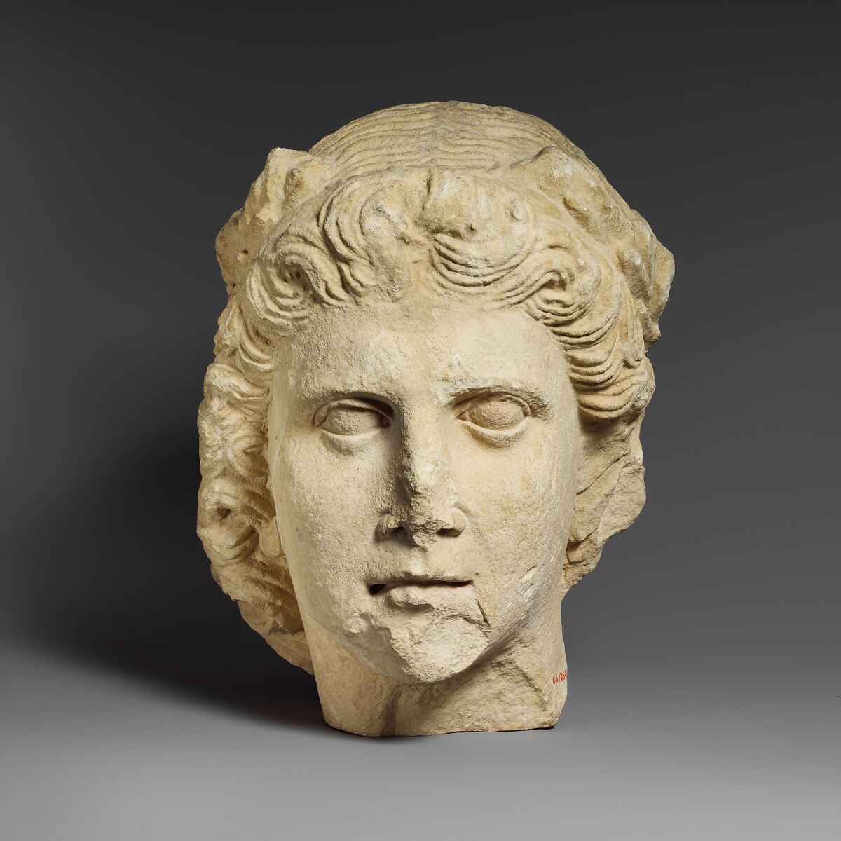 Limestone head of Apollo, Limestone, Cypriot 
