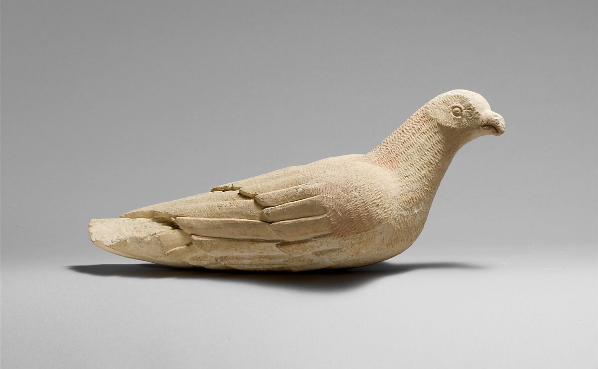 Limestone statuette of a bird, Limestone, Cypriot 