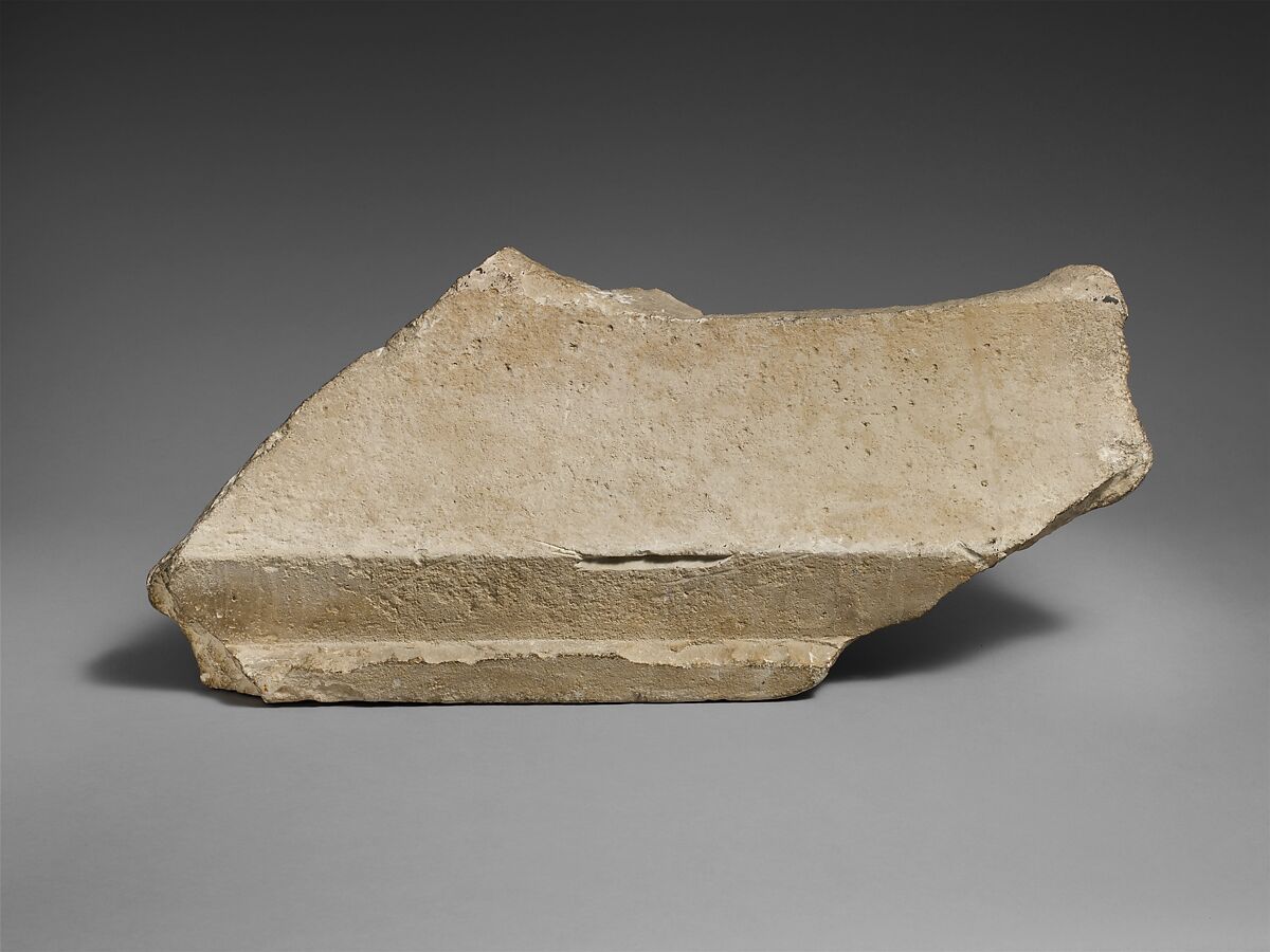 Limestone cornice with a lion’s head, Limestone, Cypriot
