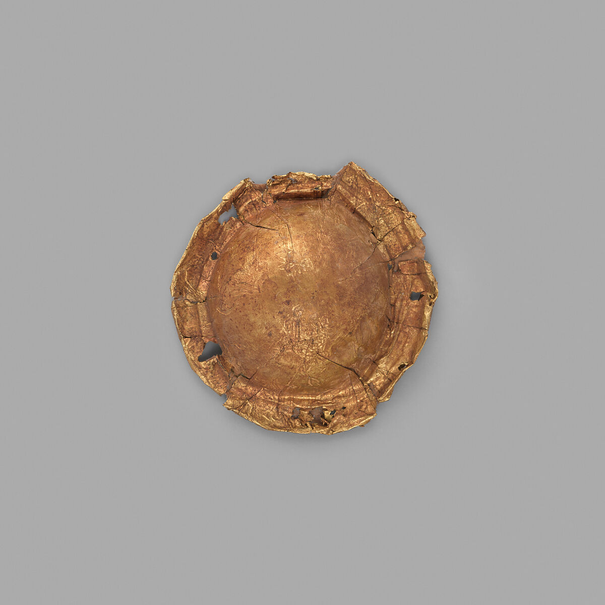 Gold roundel of bulbous form, Gold, Cypriot