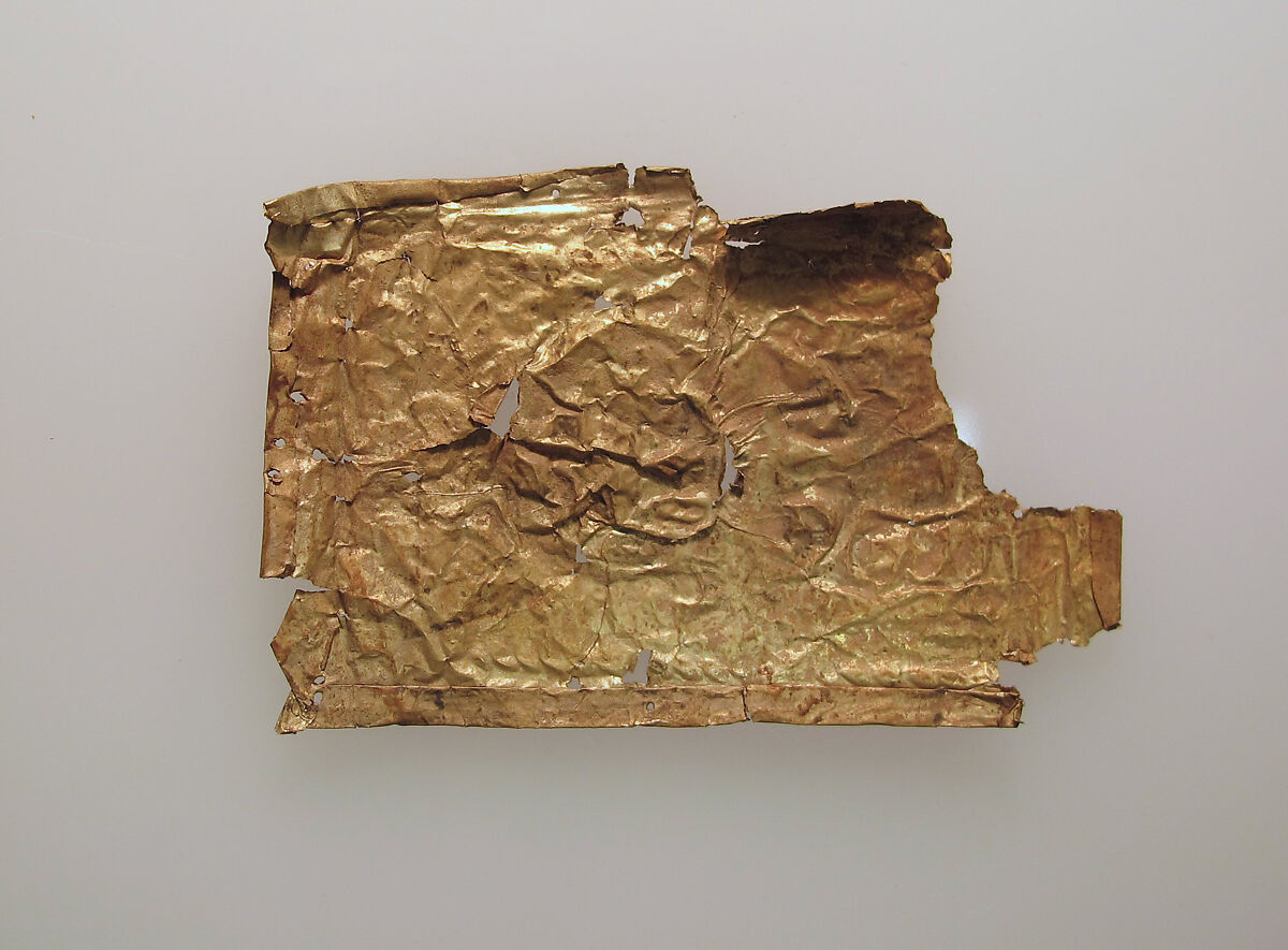 Plaque, thin gold leaf, Gold, Cypriot 