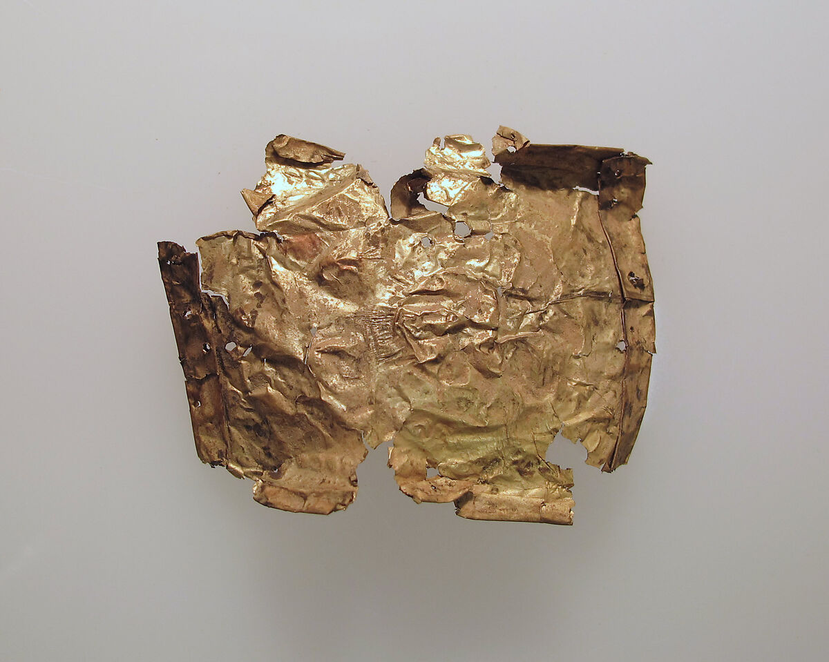 Plaque, thin gold leaf, Gold, Cypriot 