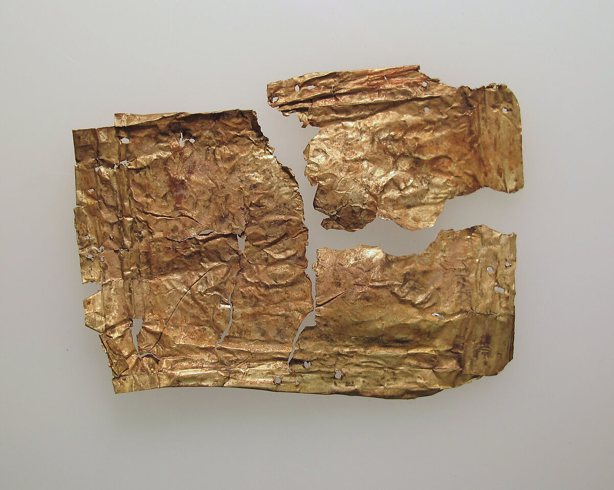 Plaque, thin gold leaf, Gold, Cypriot 