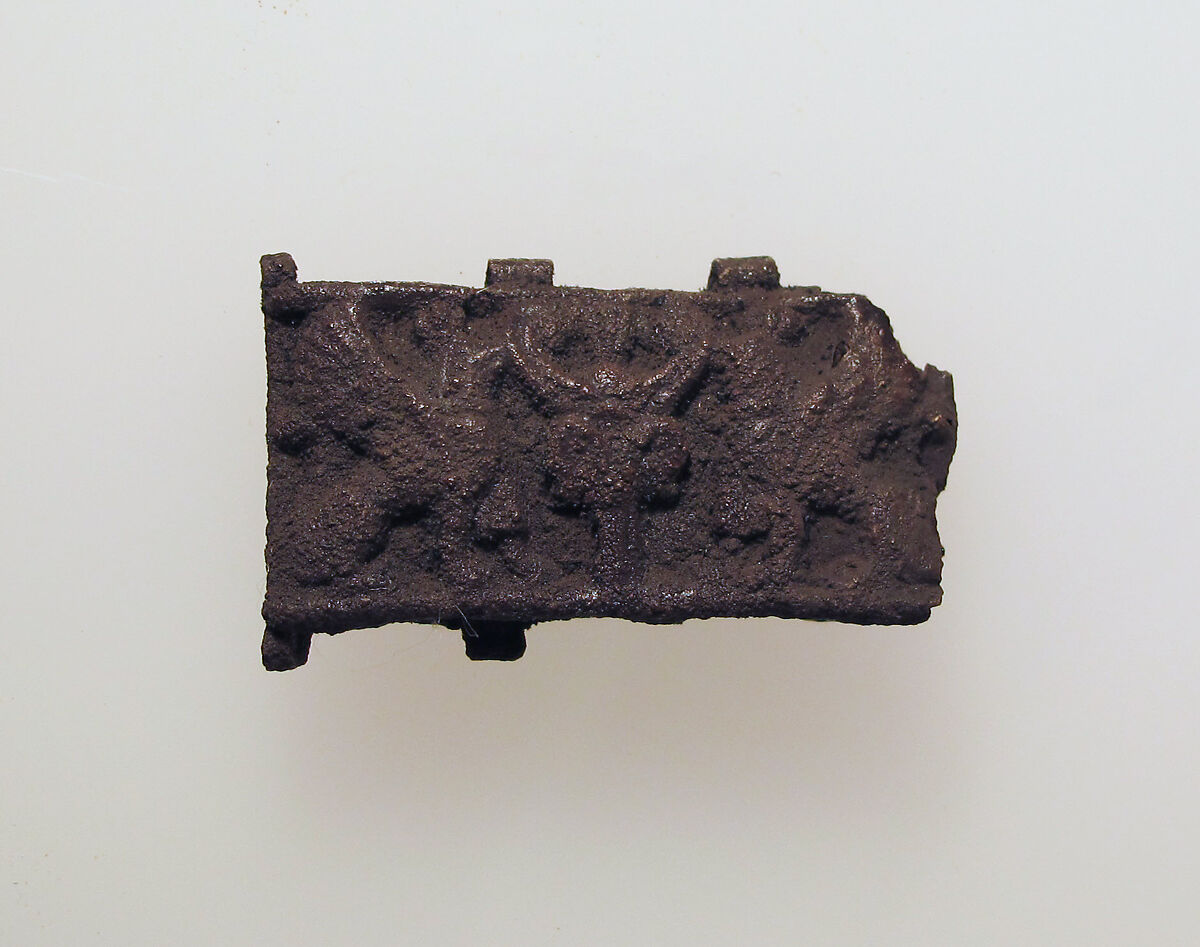 Silver bead, plaque from a necklace, Silver, Cypriot 