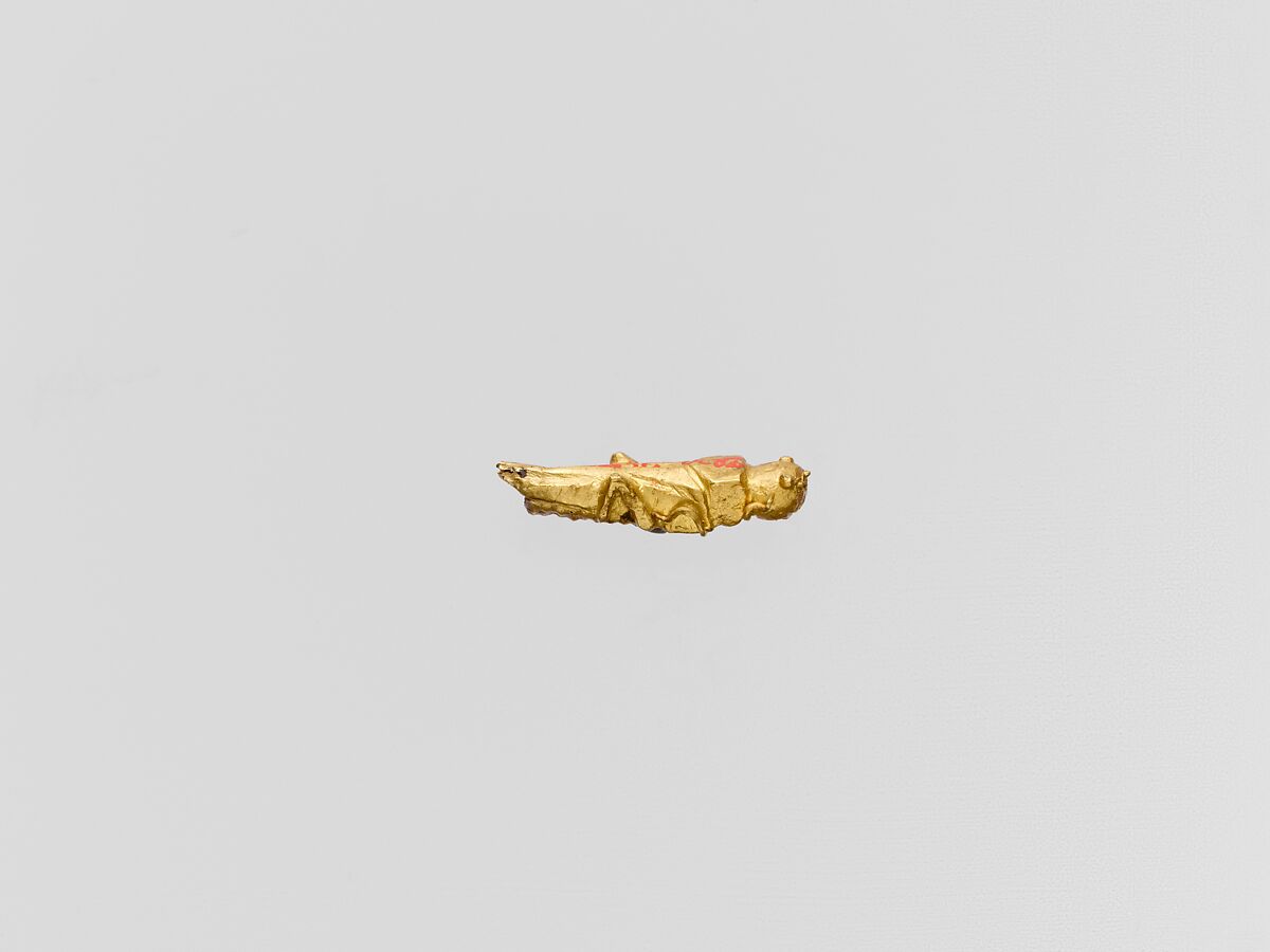 Gold capsule in the form of a grasshopper, Gold, Cypriot 