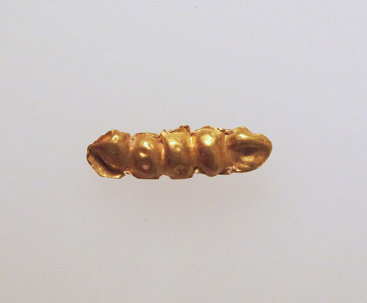 Bead pendants, tubular, Gold, Cypriot 