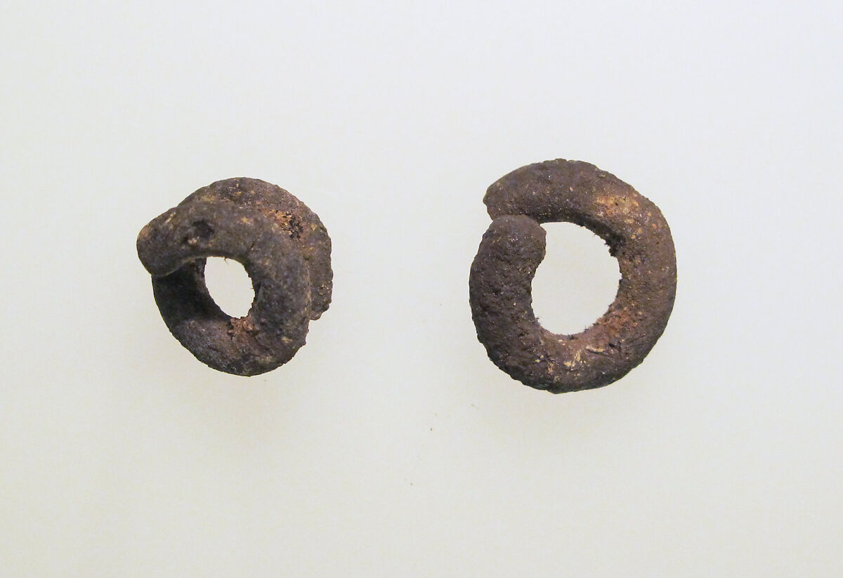 Earring or spiral, Silver (originally connected), Cypriot 
